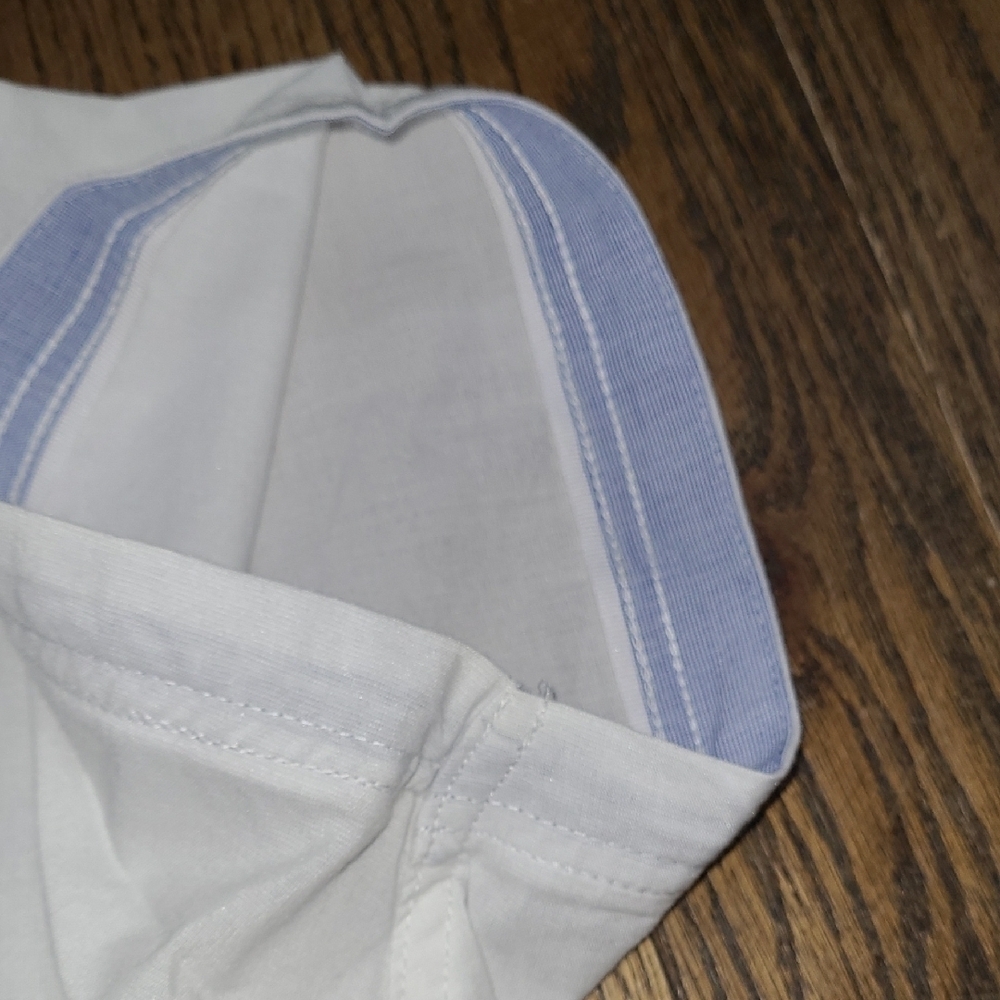 Men's Six Lincoln White Casual Button Down Shirt with Short Sleeves NWOT - Picture 5 of 6